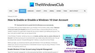 
                            6. How to Enable or Disable a Windows 10 User Account