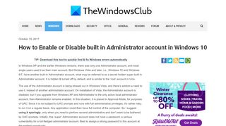 
                            6. How to Enable or Disable built in Administrator account in Windows 10