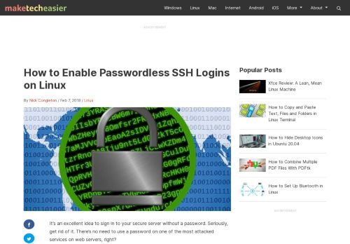 
                            13. How to Enable Passwordless SSH Logins on Linux - Make Tech Easier