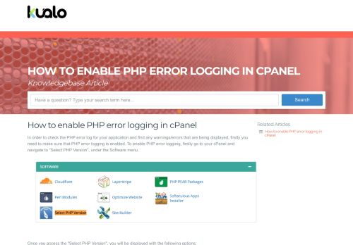 
                            6. How to enable PHP error logging in cPanel - Kualo Limited - MyKualo