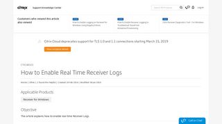 
                            5. How to Enable Real Time Receiver Logs - Support & ...