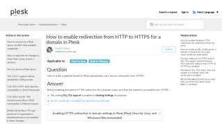 
                            10. How to enable redirection from HTTP to HTTPS for a domain in Plesk ...