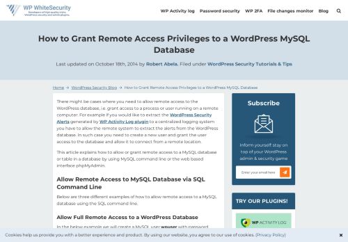 
                            5. How to Enable Remote Access to a WordPress Database