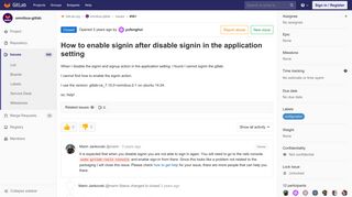 
                            3. How to enable signin after disable signin in the application ... - GitLab