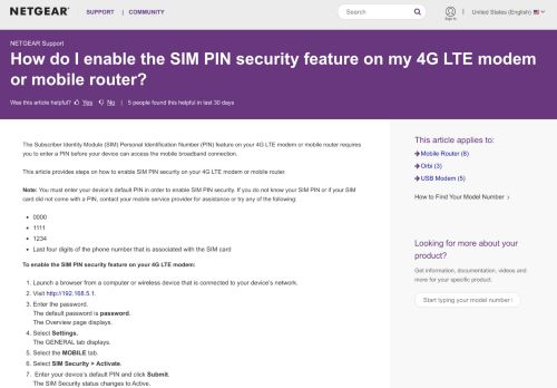 
                            2. How to enable SIM PIN security on 4G LTE Modem | Answer ...