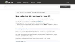 
                            3. How to Enable SSH for Cloud on Mac OS - SiteGround