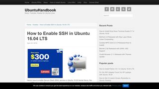 
                            2. How to Enable SSH in Ubuntu 16.04 LTS | UbuntuHandbook