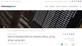 
                            2. How to Enable SSH on Ubuntu (18.04, 17.04, 16.04, 14.04 etc ...