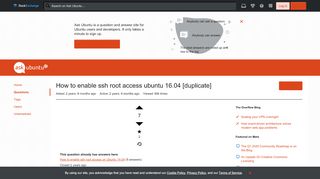 
                            5. How to enable ssh root access ubuntu 16.04 - Ask Ubuntu