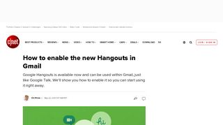 
                            7. How to enable the new Hangouts in Gmail - CNET