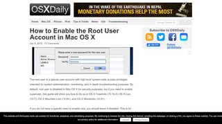
                            8. How to Enable the Root User Account in Mac OS X