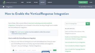 
                            12. How to Enable the VerticalResponse Integration | Video ...