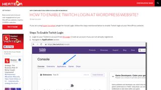 
                            2. How To Enable Twitch Login At WordPress Website? - Heateor ...