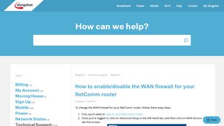 
                            8. How to enable/disable the WAN firewall for your NetComm router ...