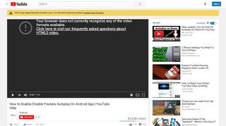 
                            5. How to Enable/Disable Youtube Autoplay On Android App | YouTube ...
