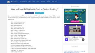 
                            10. How to Enroll BDO Credit Card to Online Banking? - Banking 29642