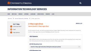 
                            9. How to Enroll in 2-Step Login (Duo) - University Of Virginia