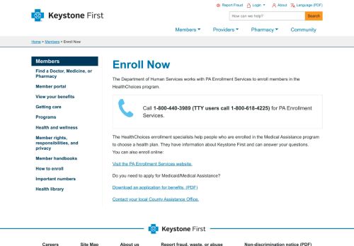 
                            5. How to enroll/new enrollment information - Keystone First