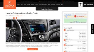 
                            8. How to Enter an Acura Radio Code | Locating Unlock Codes
