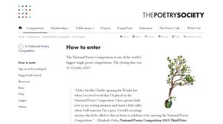 
                            12. How to enter – The Poetry Society