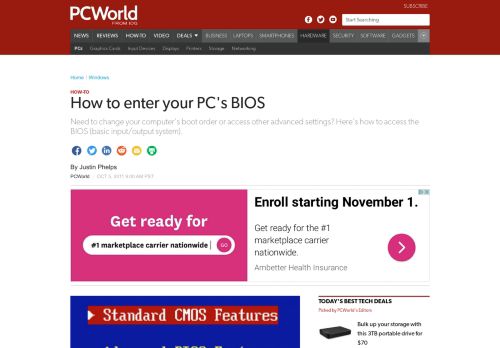 
                            1. How to Enter Your PC's BIOS | PCWorld