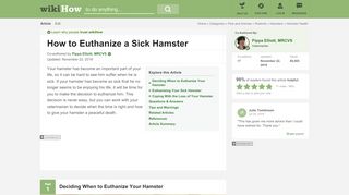 
                            5. How to Euthanize a Sick Hamster: 13 Steps (with Pictures)