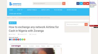 
                            6. How to exchange any network Airtime for Cash in Nigeria with Zoranga