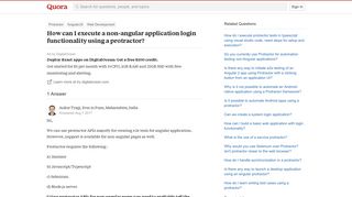 
                            6. How to execute a non-angular application login functionality using ...