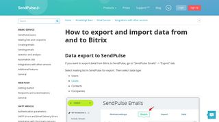 
                            11. How to export and import data from and to Bitrix | SendPulse