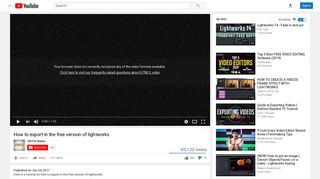 
                            9. How to export in the free version of lightworks - YouTube