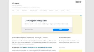 
                            8. How to Export Saved Passwords in Google Chrome - Winaero