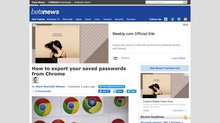 
                            2. How to export your saved passwords from Chrome - BetaNews