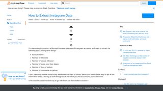 
                            10. How to Extract Instagram Data - Stack Overflow