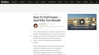 
                            1. How To Fail Faster -- And Why You Should - Forbes