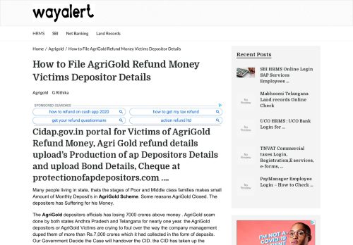 
                            12. How to File AgriGold Refund Money Victims Depositor Details - WayAlert
