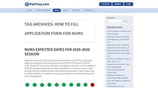 
                            10. How to fill application Form for NUMS | Pakprep Blogs