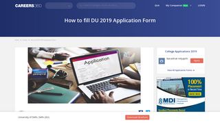 
                            6. How to fill DU 2019 Application Form – Step by Step Process