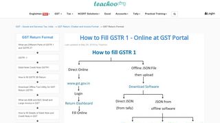 
                            8. How to Fill GSTR 1 - Online at GST Portal - GST Return Format