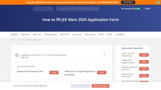 
                            5. How to fill JEE Main 2019 Application Form – Step by Step Procedure