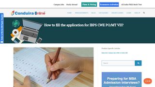 
                            4. How to fill the application for IBPS CWE PO/MT VII? - Conduira Online