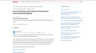
                            4. How to fill up a DHL India KYC form for an international shipping ...