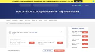 
                            11. How to fill XAT 2019 Application Form – Step by Step Guide - Bschool