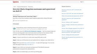 
                            10. How to find a forgotten username and a password on JioFi 3 - Quora