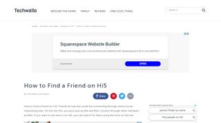 
                            13. How to Find a Friend on Hi5 | Techwalla.com