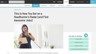 
                            10. How to Find a Headhunter and Get Hired - The Muse