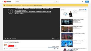 
                            11. How to find a local partner - YouTube