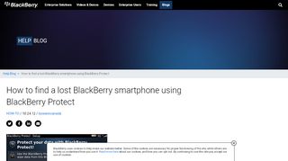 
                            2. How to find a lost BlackBerry smartphone using BlackBerry Protect ...