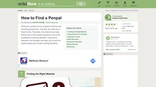 
                            11. How to Find a Penpal (with Pictures) - wikiHow
