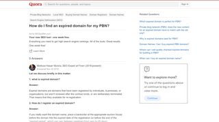 
                            10. How to find an expired domain for my PBN - Quora