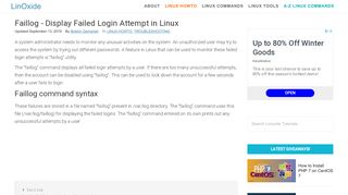 
                            9. How to Find and Record Log Failed Login Attempts in Linux - LinOxide
